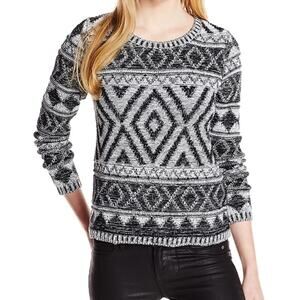 Lucky Brand Jacquard Pullover Sweater Cotton